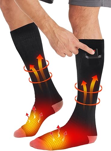Miniatura 6 de Calcetines térmicos para hombres, calcetines térmicos con batería, calcetines de calefacción eléctrica para hombres y mujeres, para montar al aire