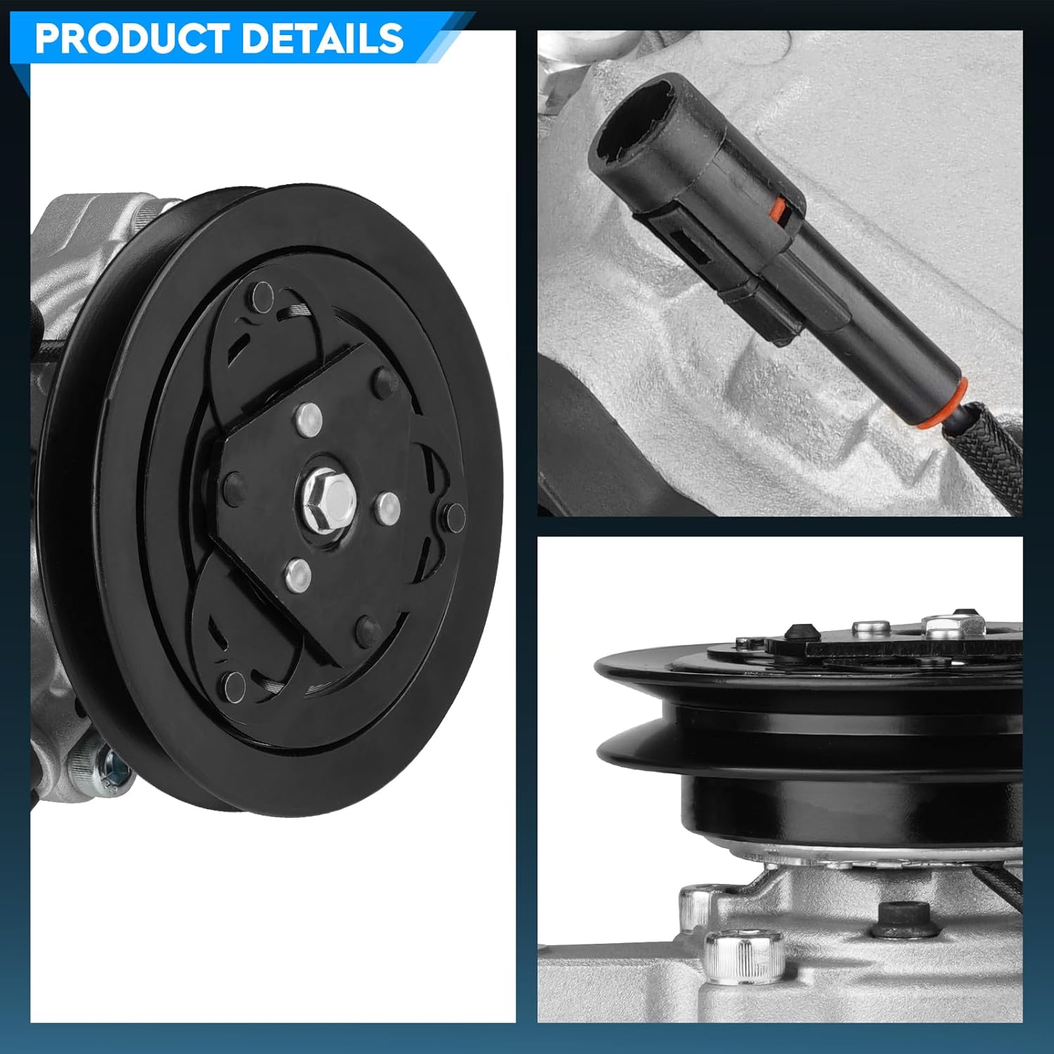 TadaMark A/C Air Conditioner Compressor Clutch Fit for Kubota M108S M5040 M7040 M8540 M9540 Tractor 3C58197590 SV07E 3C58150060