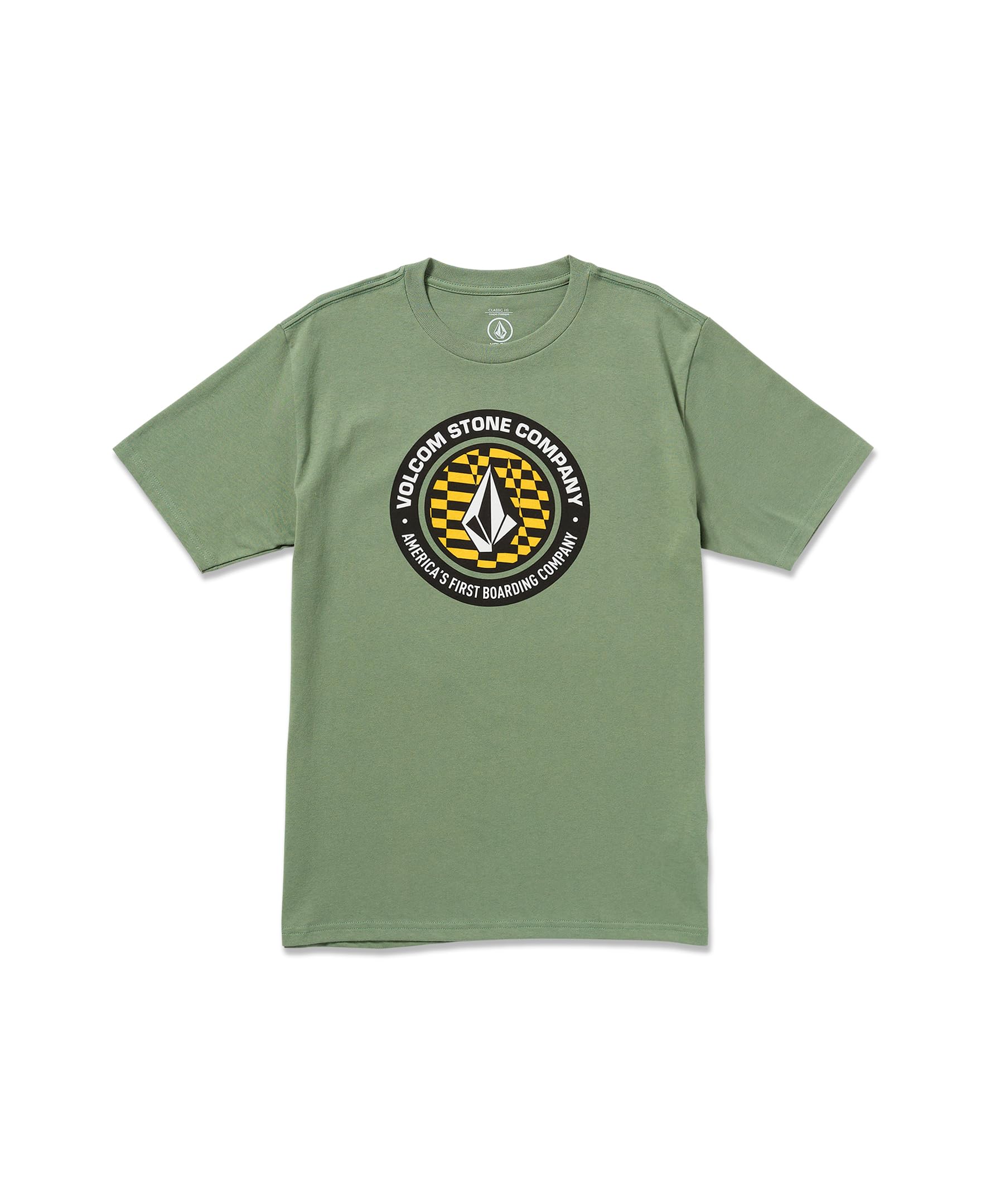 Volcom Men's Stoney Circle Short Sleeve Tee, Light Olive, XXL