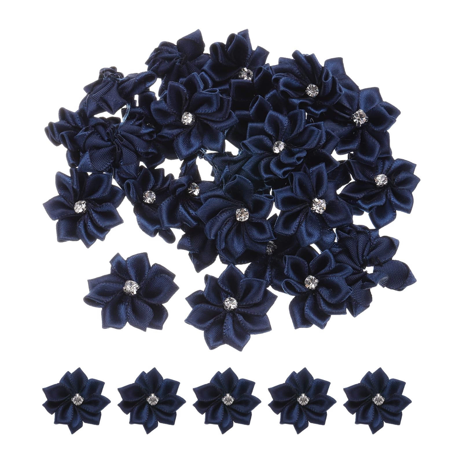 PATIKIL 1.2 Inch Small Ribbon Flowers