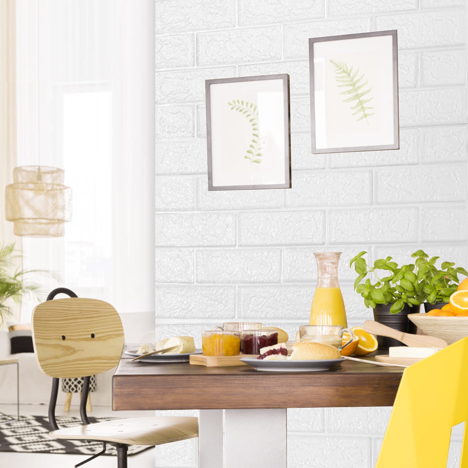 Sonnewelt Pannelli da parete 3D-20 Pezzi Carta da Parati,Autoadesivi Pareti in Mattoni Impermeabile Wallpaper per Cucina, Bagno, Soggiorno, Salone, TV Sfondo