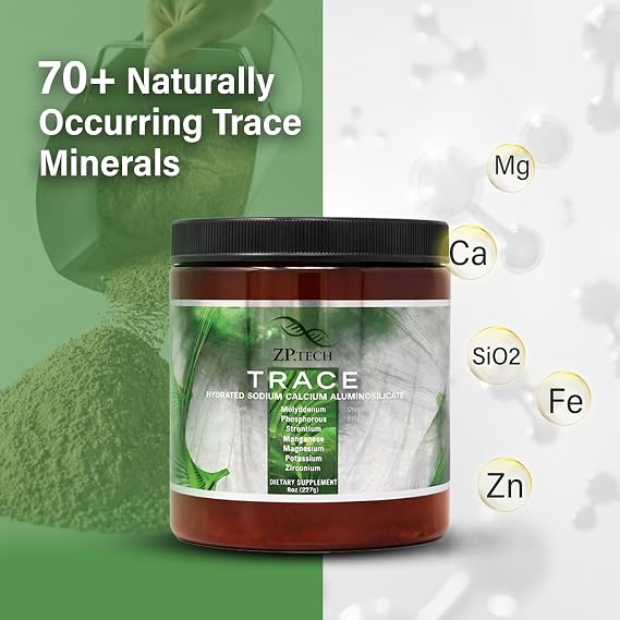 Trace - Mineral Powder 8oz. Naturally Occurring, Volcanic Mineral Deposit from Utah Rich in Over 66 Trace Elements. OMRI Organic Mineral Supplement.