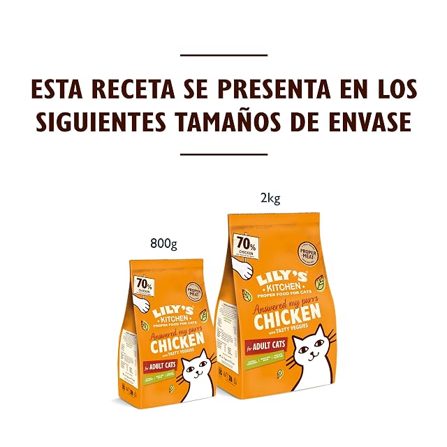 Foto 5 de 8 de Lily's Kitchen Elaborado con ingredientes naturales alimento seco para gatos adultos bolsa pollo con verduras…
