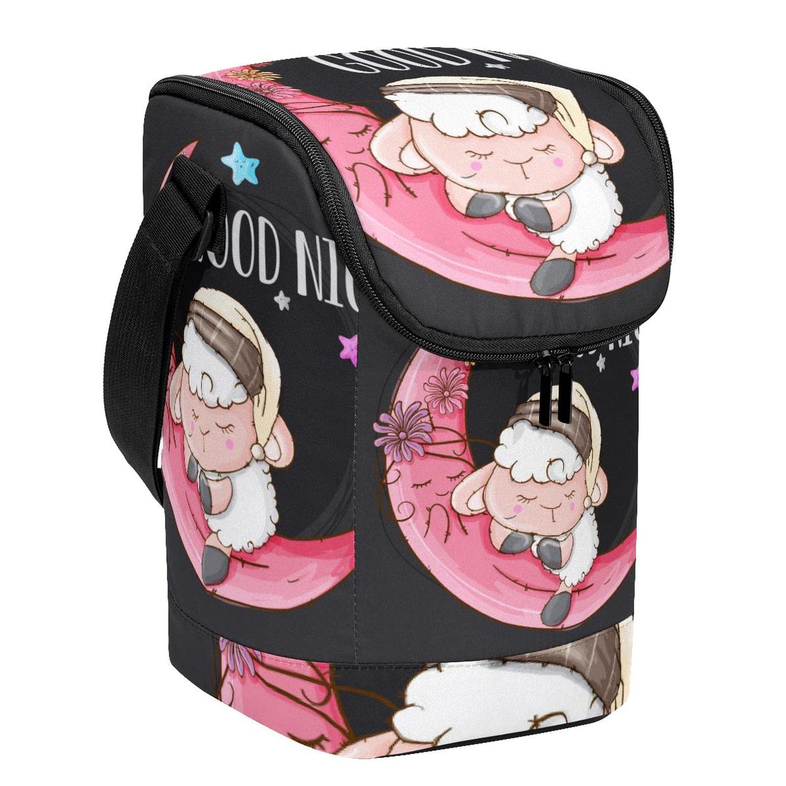 Bolsa de almuerzo portátil con estampado de oveja bolsa térmica grande porta alimentos