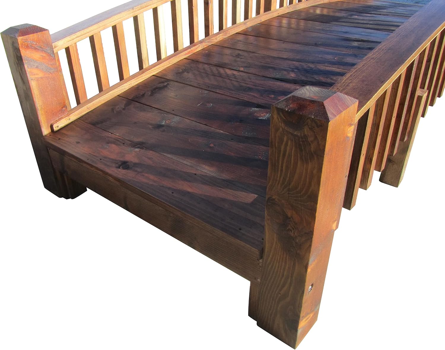 SamsGazebos 12 ft Commercial Grade Garden Bridge with Medium Rails