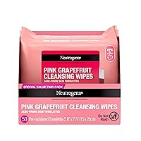 Vista 1 de Neutrogena Makeup Remover Cleansing Towelettes, Pink Grapefruit, 25 Count, Twin Pack