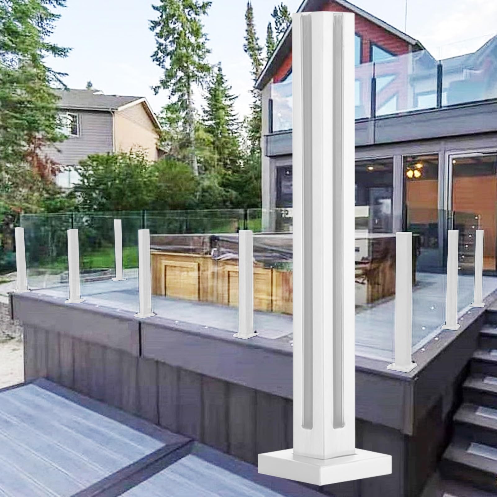Système de balustrade en verre pour sécuriser un escalier sans masquer la lumière