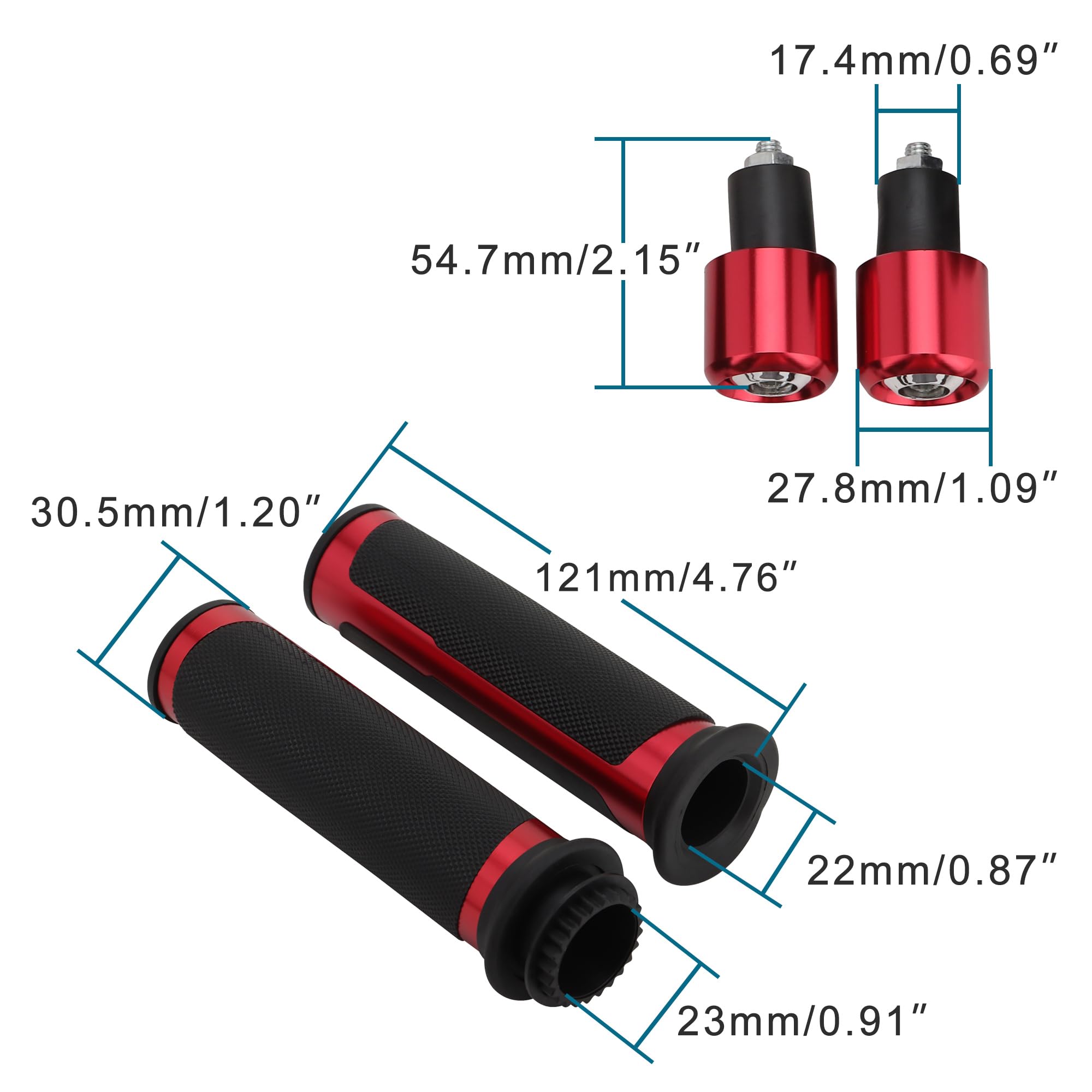 GOOFIT 22mm rouge universel frein embrayage levier guidon frein maître cylindre barre de poignée à main extrémités réservoir leviers de frein ensemble Remplacement pour Dirt Bike Scooters