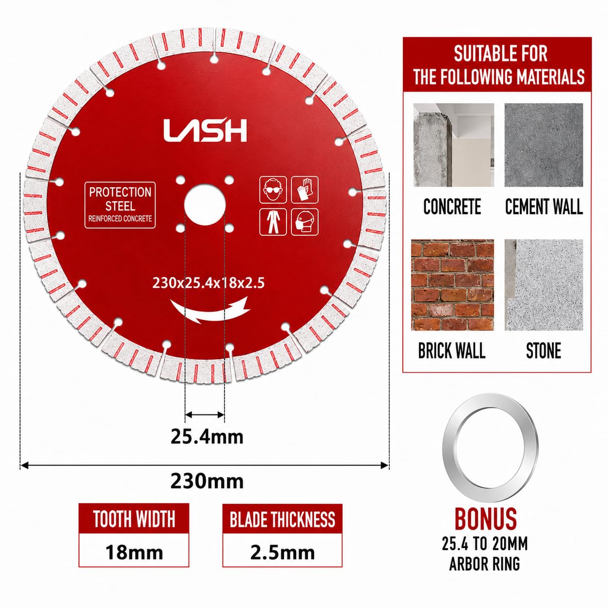 Disco Scanalatore per Metabo KS 18 LTX 66 BL 2020–2026,Calcestruzzo Muro Smerigliatrice