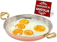 Vista 14 de Hakan Sartén de cobre para cocinar Sartén grande hecha a mano Sartén martillada con doble asa para tortilla Auténtica cocina de cocina e idea