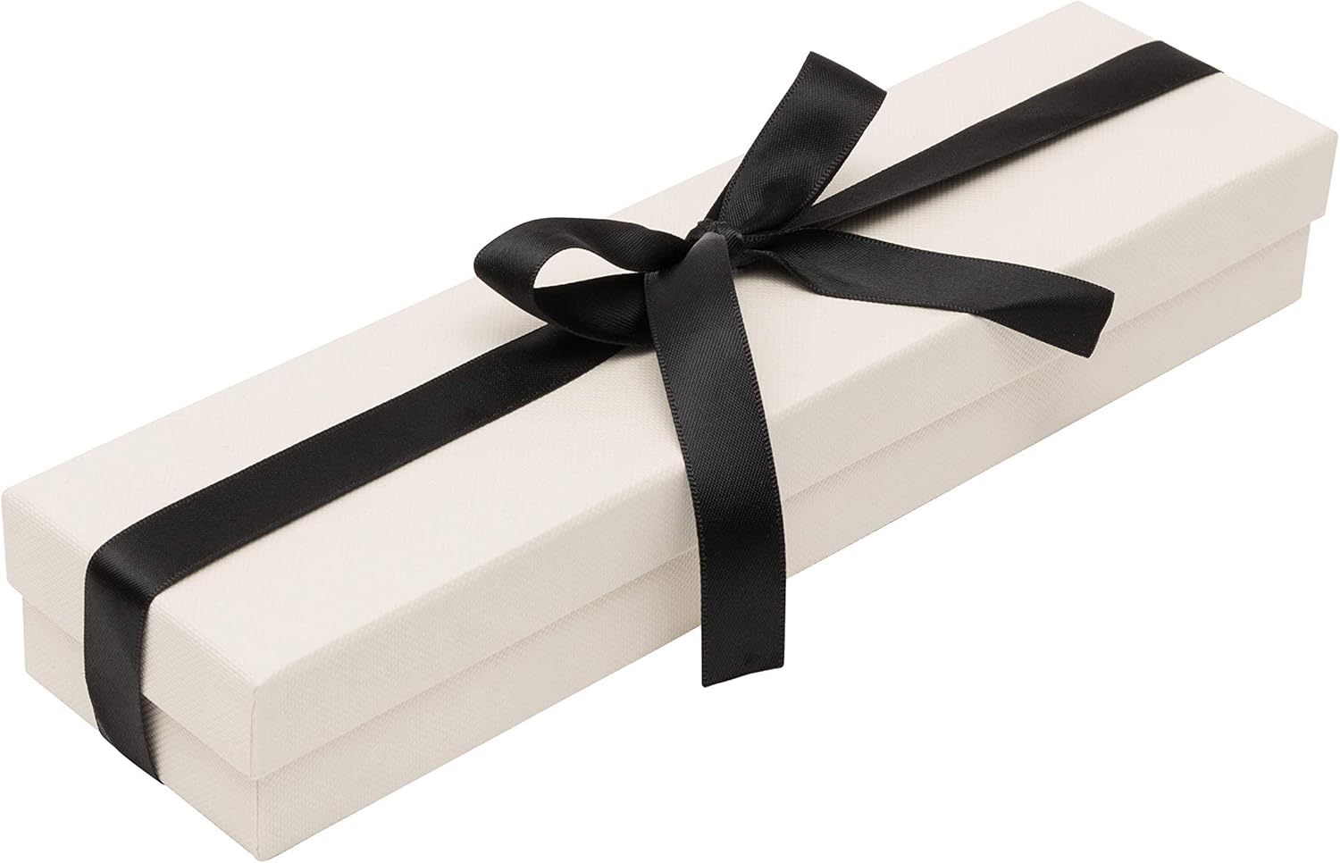 Noble Piano Wood Bracelet Box - Luxury Bracelet Gift Box - Jewelry Gift Box for Bracelet - Comes with Two Piece Packer and Ribbon (Black)