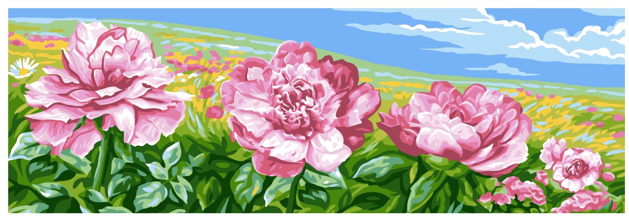 Grafitec Printed Tapestry/Needlepoint Kit – Peony Landscape