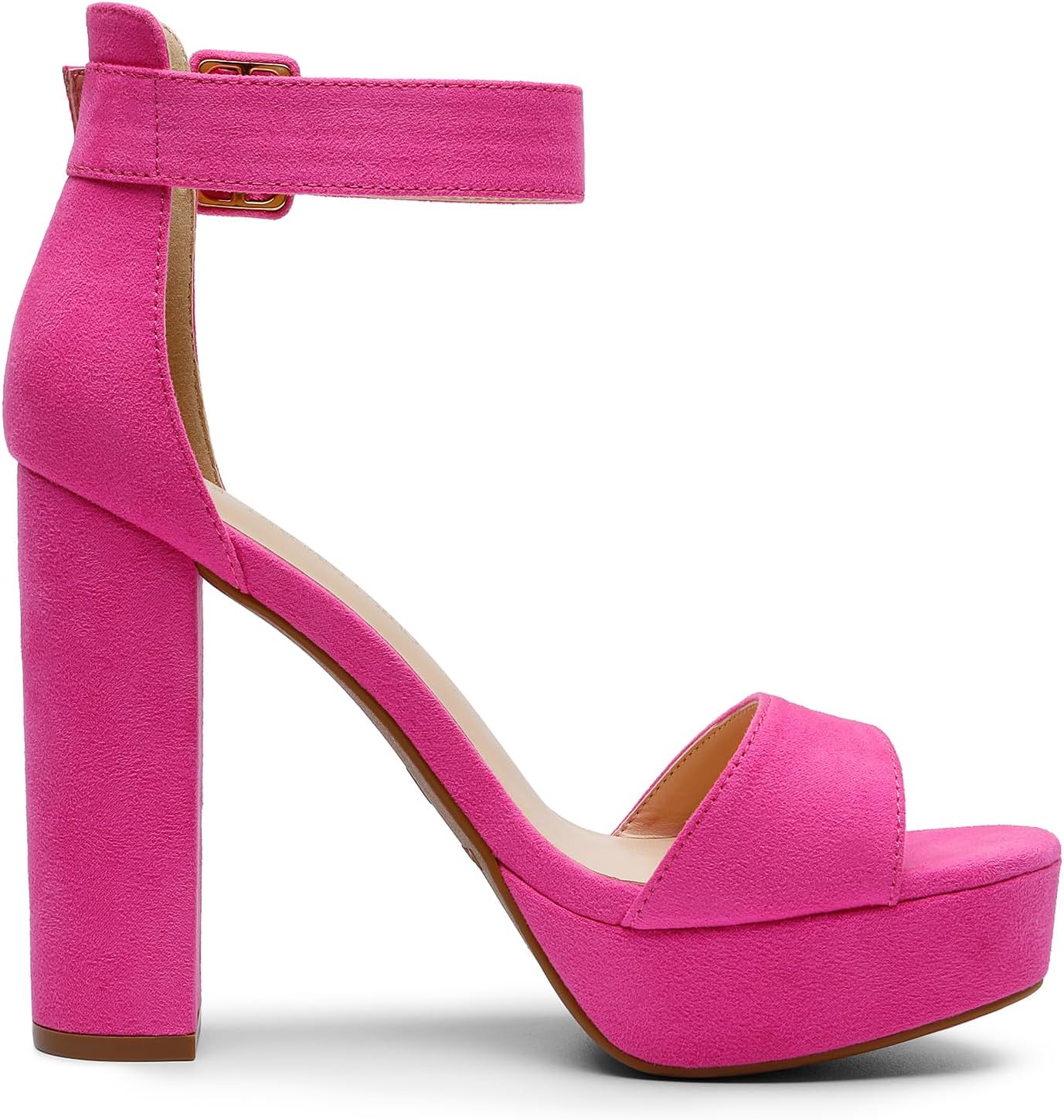 DREAM PAIRS Women's Platform Heel Sandals, Open Toe Ankle Strap Heel Fashion Wedding Party Dress Sandals Shoes - Image 3