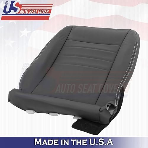 Miniatura 9 de US Auto Seat Cover 2011 2012 compatible con Dodge Charger SXT Front Driver Top & Bottom Cubiertas de cuero negro