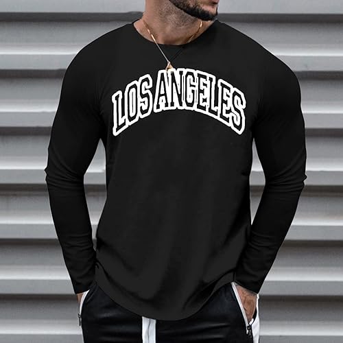 Miniatura 2 de Tshirt for Men Long Sleeve Crew Neck Breathable Thermal Relaxed Fit Athletic Tees Trendy True Comfort Tops