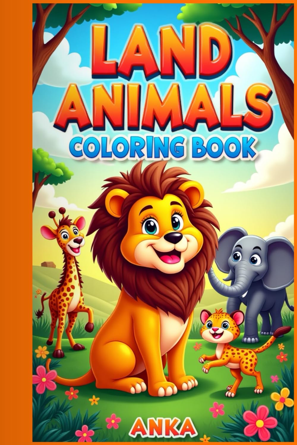 Land Animals Coloring Book (Animal Coloring Books Collection)