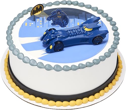 Miniatura 5 de DecoPac Batman Into Action DecoSet, Batman Cake Topper, Batmobile y Batman Pics Set de 3 piezas