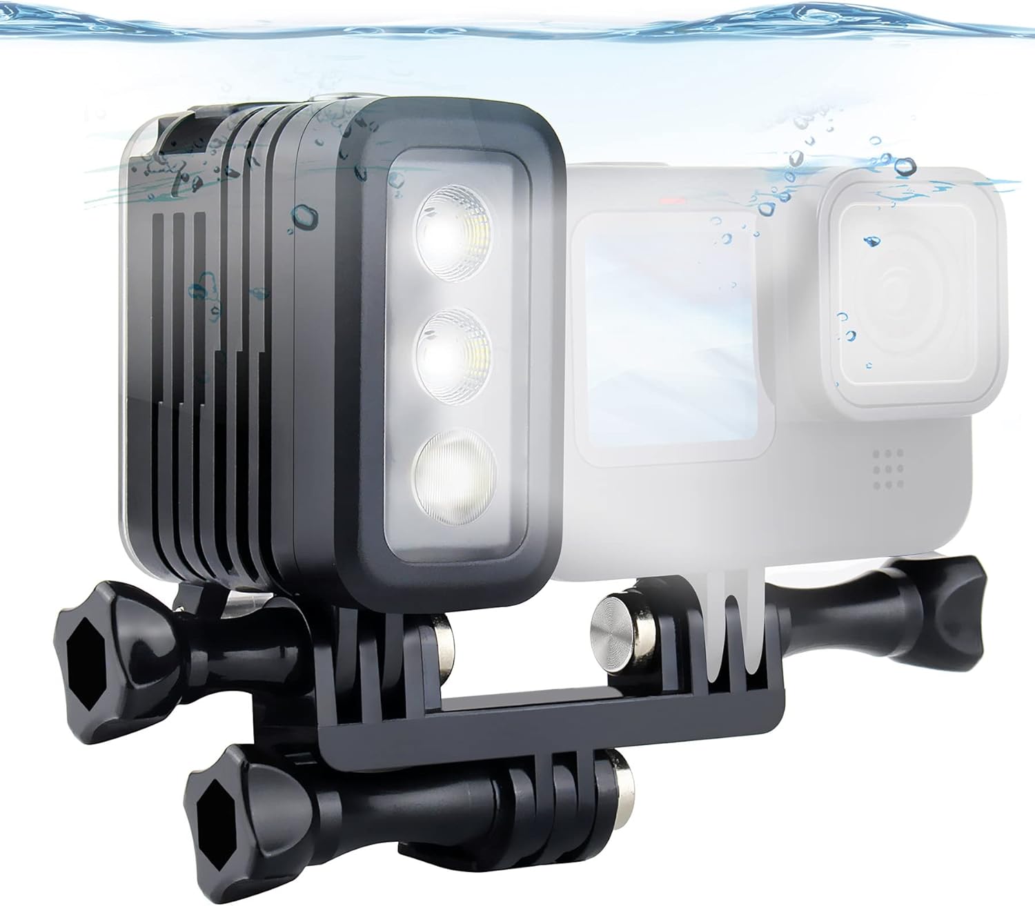 YALLSAME Aluminum Underwater Dive Light for GoPro Waterproof Fill Nigh