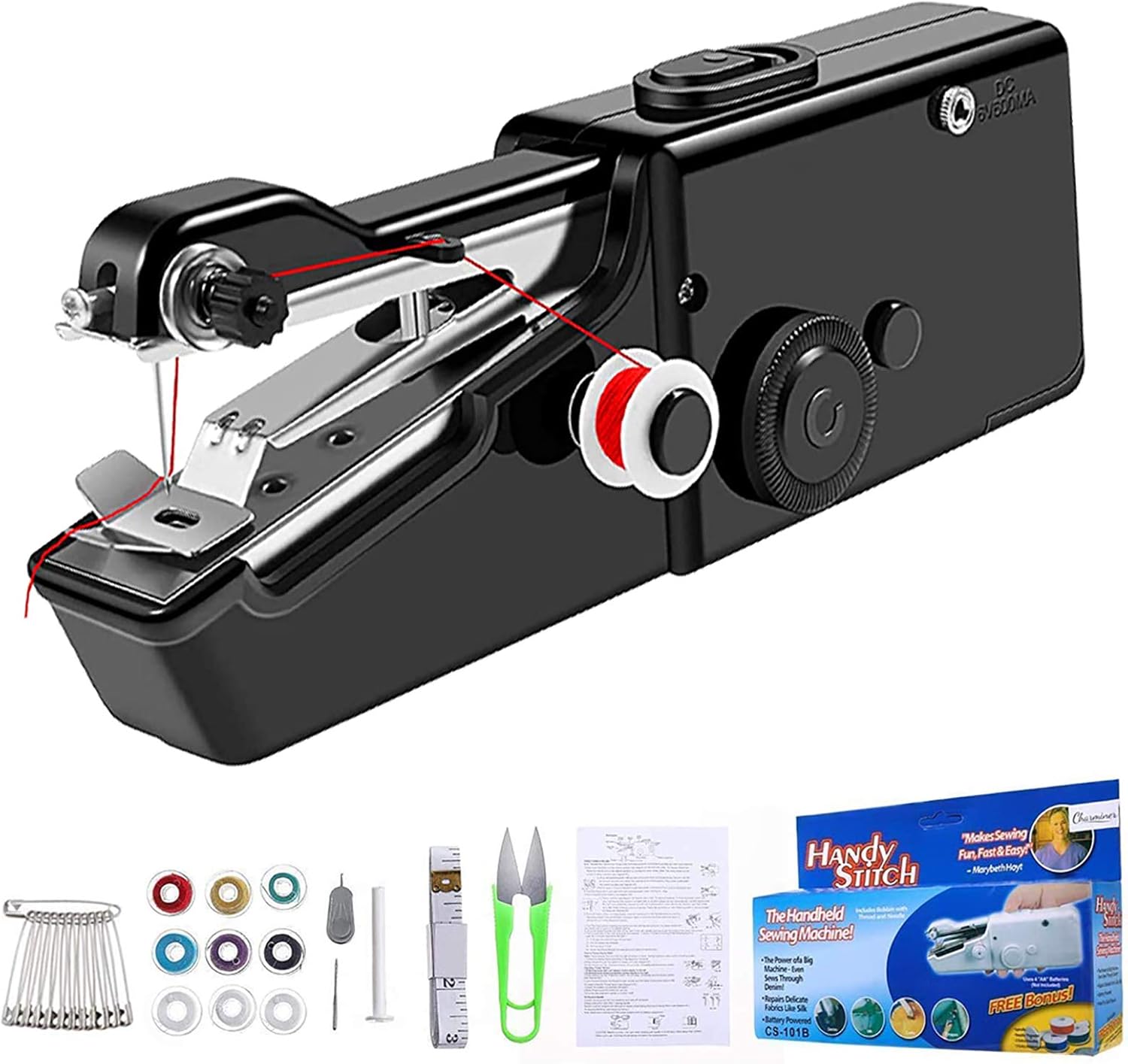 Handheld SeHandheld Sewing Machine, 18PCS Mini Cordless