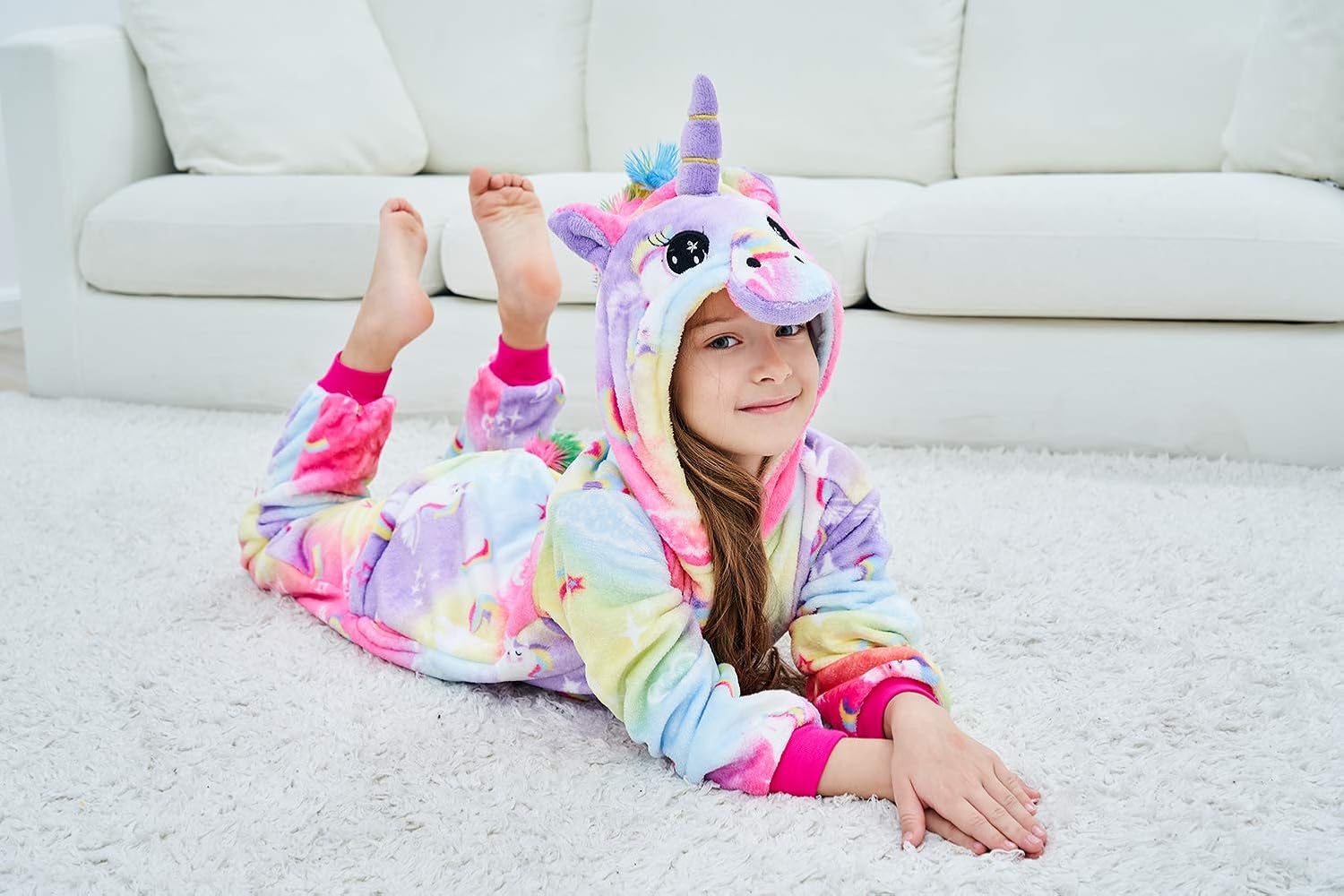 Uniquecos Kids Unicorn Onesies One Piece Pajamas Halloween Costumes: Clothing