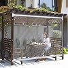Clear Exterior Roller Shades Waterproof Plastic Roll Up Blinds,Heavy Duty Pvc Roller Drape,Outdoor Vinyl Curtains,Transparent Partition Rain Shutter,Dust-Proof with Side Chain,W×H-120×300cm47.2×118in