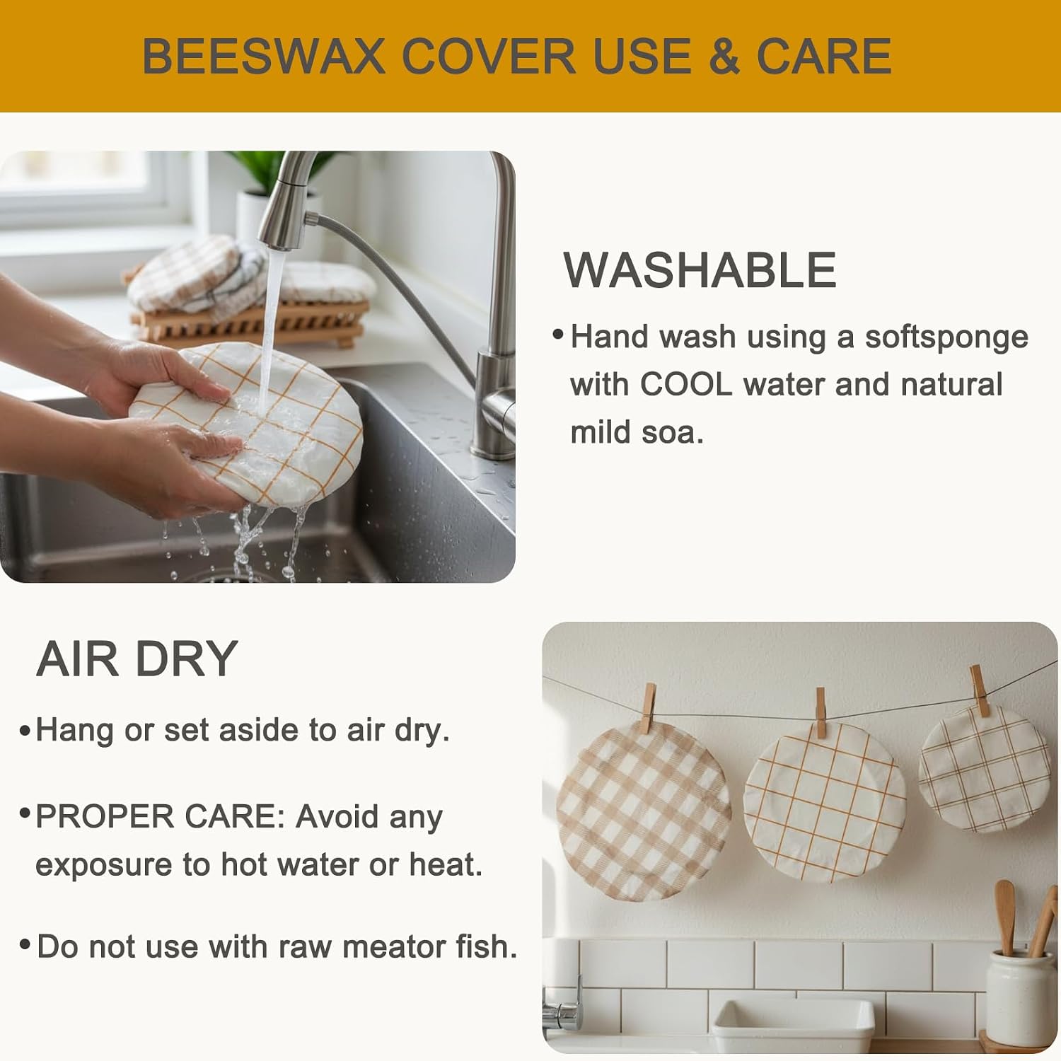 3 Pcs Reusable Bowl Covers for Bread Proofing Beeswax Bowl Covers Reusable 8/10/12 Inch, 100% Organic Cotton, Elastic Cover for Sourdough Bread, Dough Proofing & Food Storage