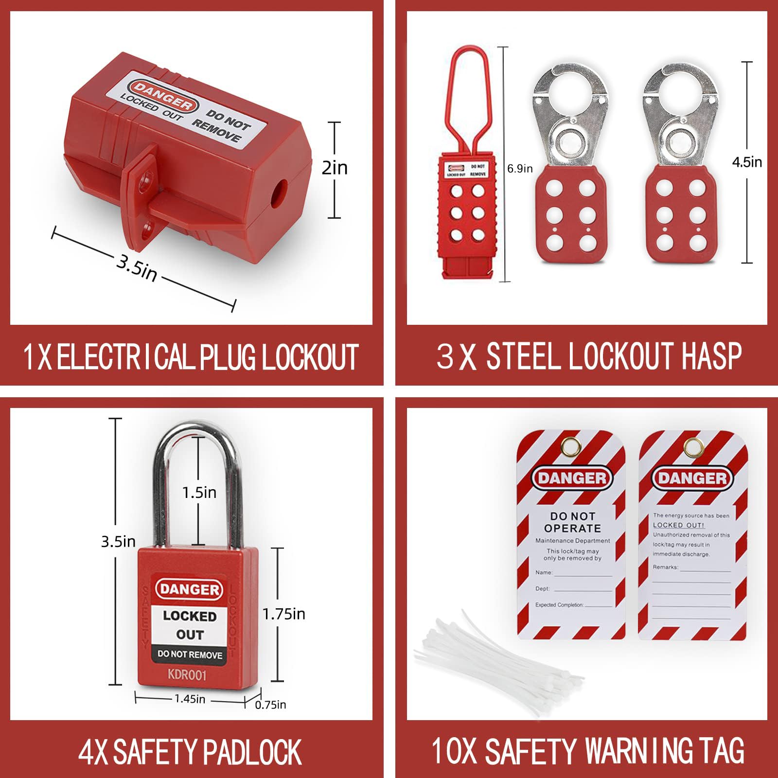 Snapklik.com : Electrical Lockout Tagout Kit, Lock Out Tag Out Kits