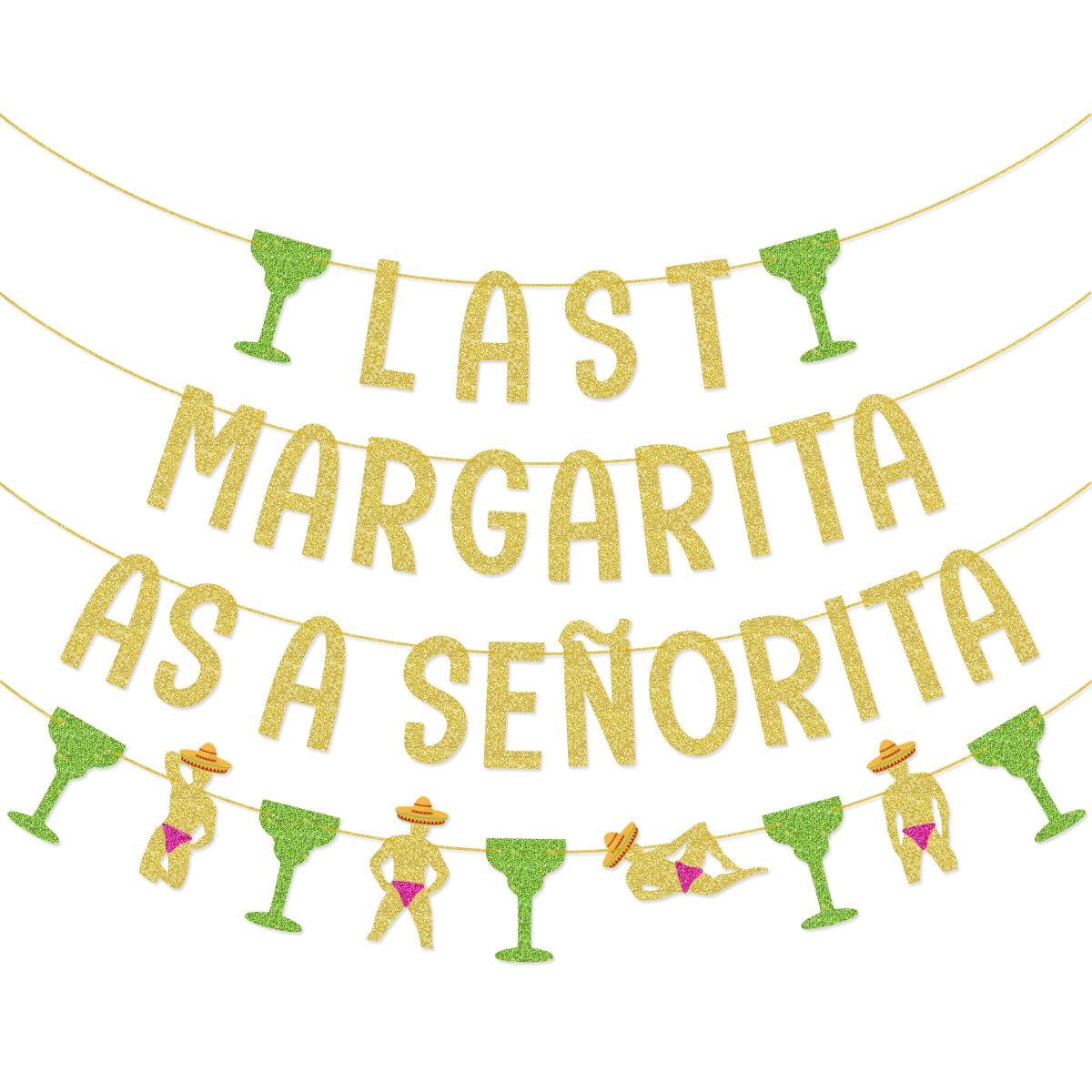 Amazon.com: Last Margarita As a Senorita Bachelorette Party Banner ...