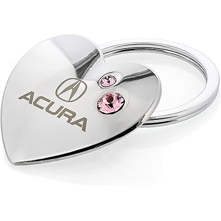 Amazon Com Acura Heart Key Chain Swarovski Pink Crystals Keychain Fob Automotive