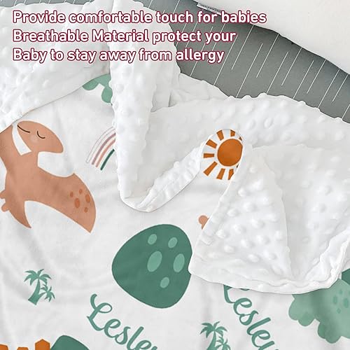 Miniatura 6 de Manta de doble capa para bebé con nombre personalizado, manta de ropa de cama personalizada con patrón blanco, para Halloween, para bebés, niños,