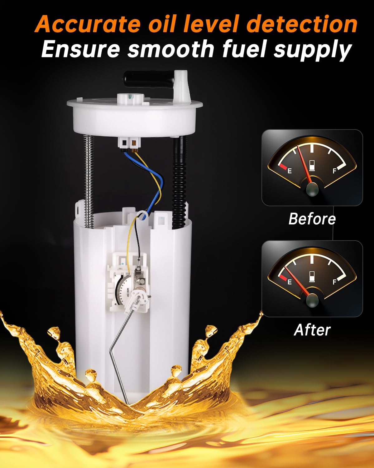 OKLPF Eletric Fuel Pump Assembly Compatible with 2007 2008 2009 2010 2011 Honda CR-V L4 2.4L Replace number E8859M E8513 E8571 SP8025M