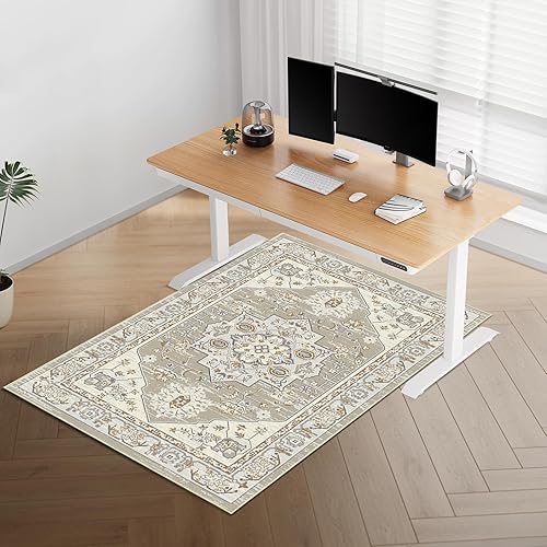 Vista 8 de Kuyal Tapete para silla de oficina para suelo de madera dura, 36 x 55 pulgadas, tapete para silla de juegos de computadora, tapete de pelo bajo
