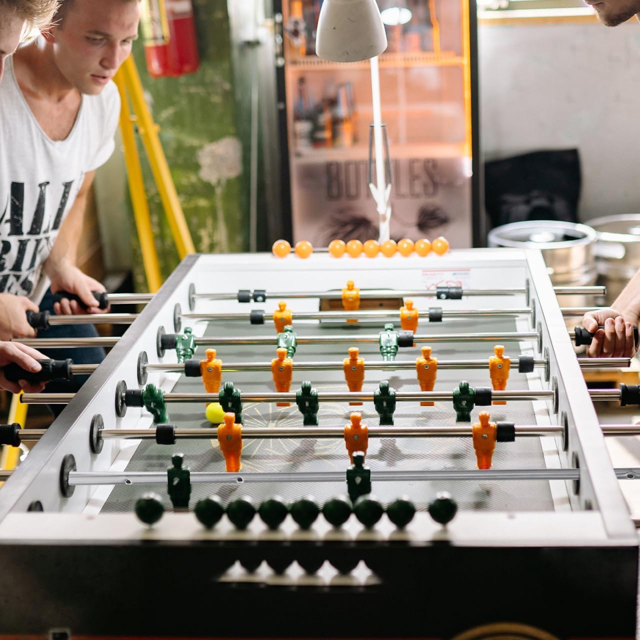 POPETPOP 3pcs Foosball Pole Replacement Foosball Table Pole Metal Machine Operation Table Soccer Bar Rod Desktop Machine Accessories Parts for Standard Table