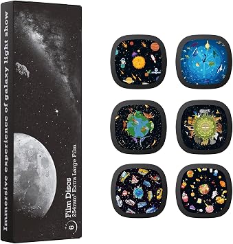 Galaxy Projector Disc, 5K Ultra HD Slide Discs for Ainael Galaxy Projector | Compatible with SKE-TKQ01 & BL-DQY02 Pro Version 8 Themes Replaceable Realistic 6Pcs Disc Set