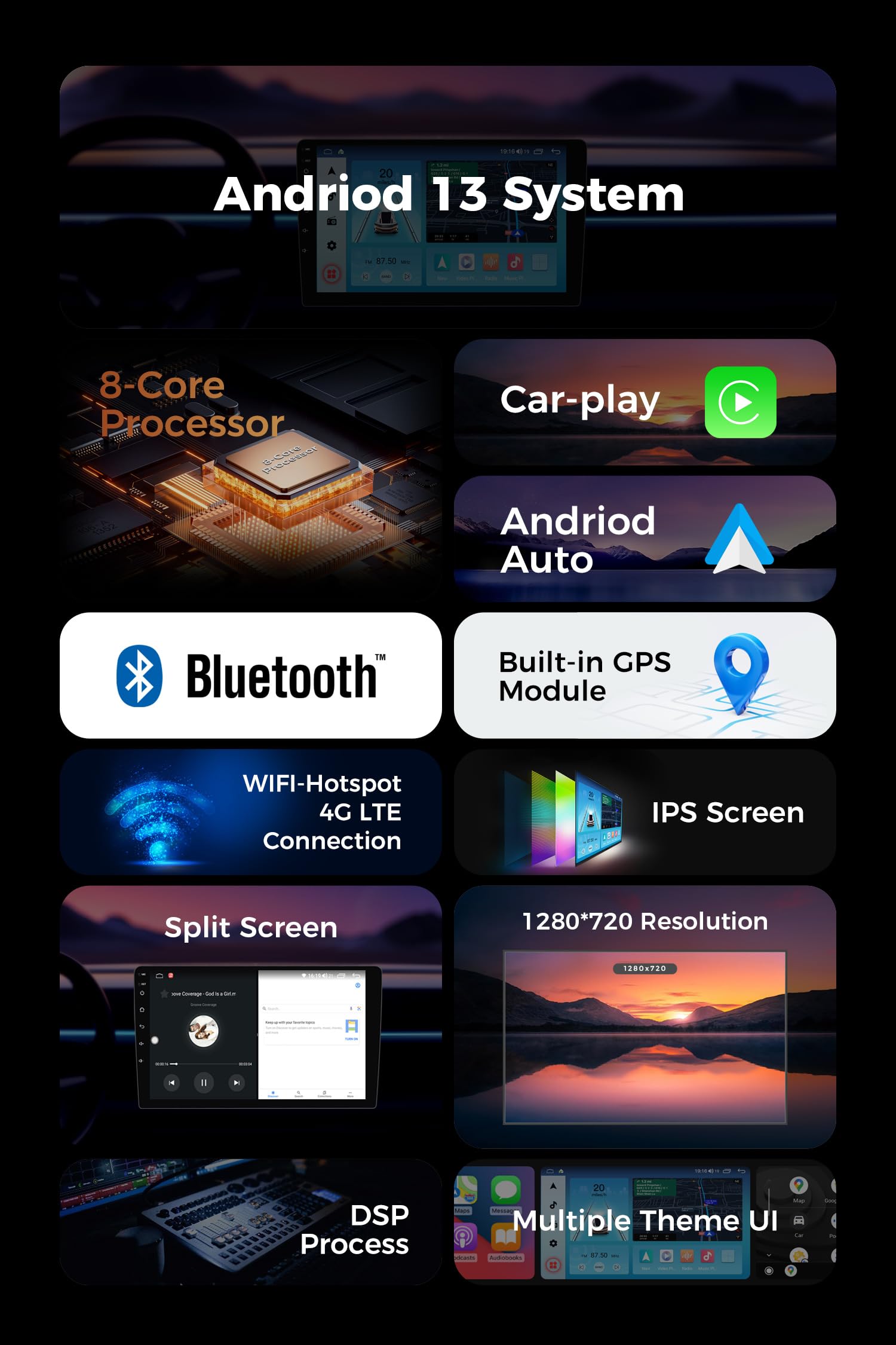 Fellostar Android Car Radio Stereo for BMW 3 Series E46 323ci 325ci 330ci 318i 328i 330xi M3 1998-2006, Built-in Carpaly Android Auto 8-Core IPS Screen Head Unit(8GB RAM + 256GB ROM)
