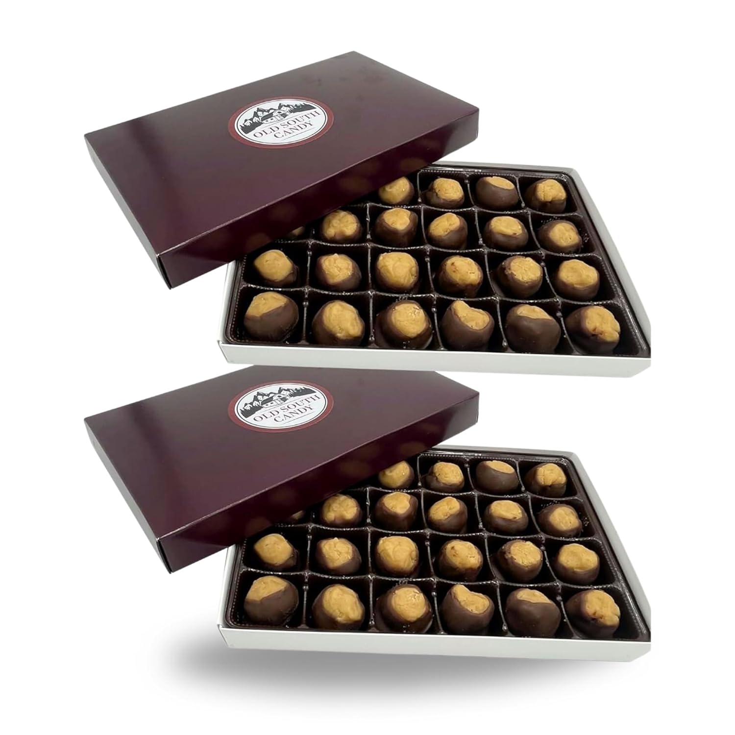 Old South Candy Peanut Butter Buckeyes - Creamy Chocolate PB Candy Gift Box