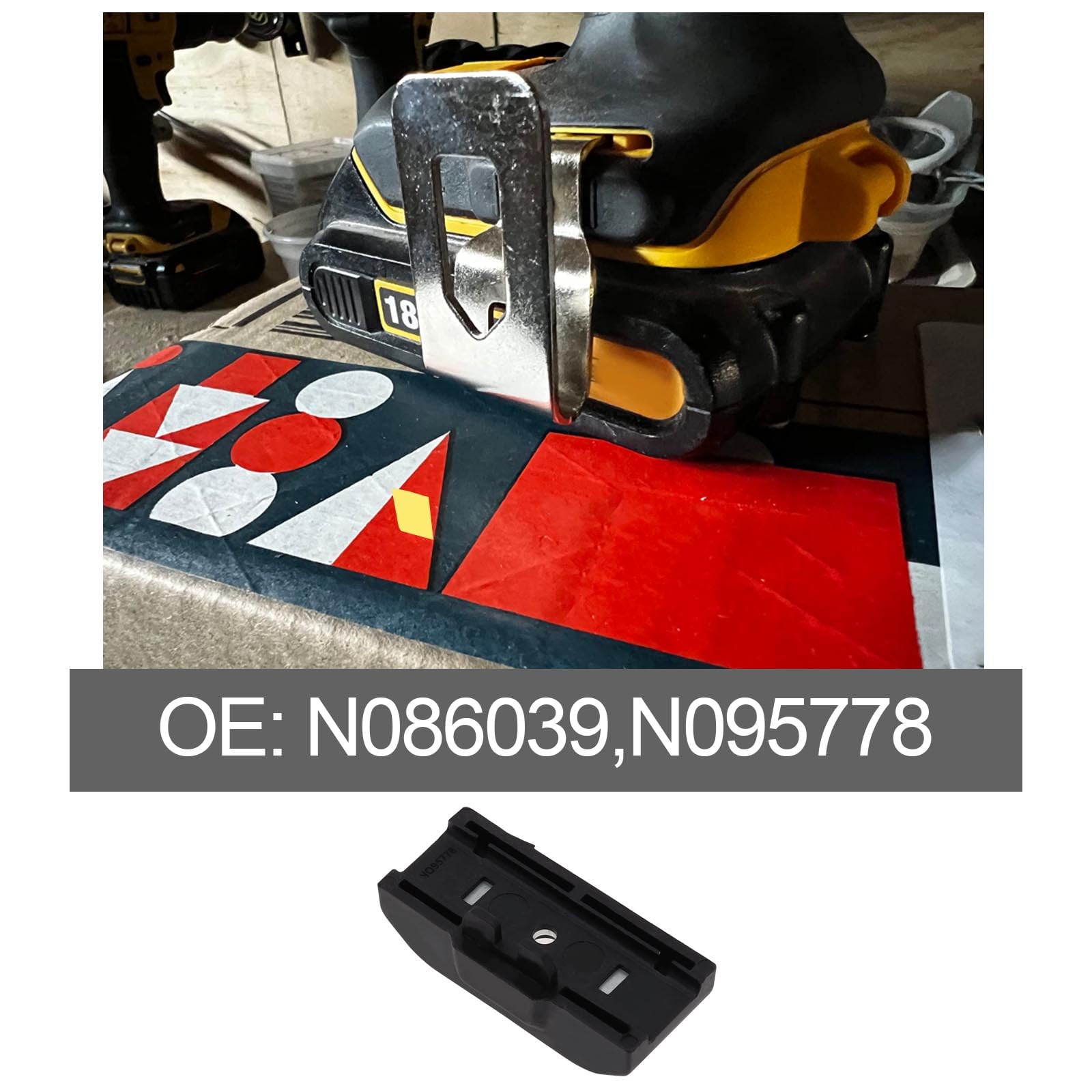 Zacisk na pasek N169778 i magnetyczny uchwyt bitowy N095778 kompatybilny z DeWALT DCD796 DCF887 DCD996 DCD780 DCD785 DCD720 DCD732 DCD735 DCD980 DCD985 DCD980 DCD9L2