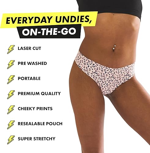 Miniatura 3 de Bonks Talla única para todas las tangas para mujeres, bragas de emergencia prelavadas, ropa interior elástica y sin costuras