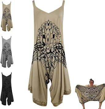 Jfxgjuv Owl Romper, Owl Romper with Pockets, Owl Jumper Romper Women, Loose Sleeveless Stretchy Owl Romper Dress Plus Size