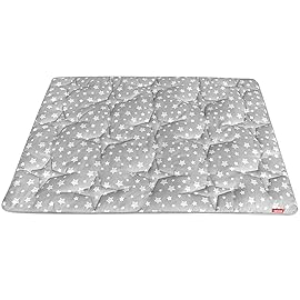 Rectangle Kids Play Mat for Kids Tent Indoor & Outdoor Toddler Tent, Non Slip Kids Play Tent Mat Large Kids Playhouse Tent Mat, Lovely Star Print Padded Washable Mat 53 L x 36 W