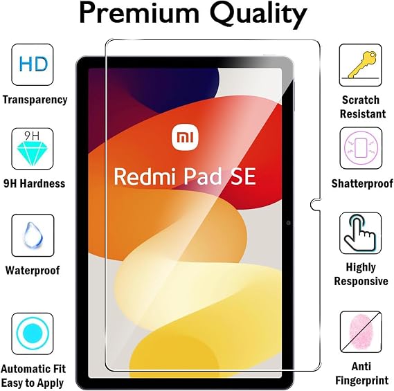 Fitudoos [ 2 Pezzi Panzerglas Schutzfolie für Xiaomi Redmi Pad SE & Xiaomi Redmi Pad 2 11 Zoll9H Härte glasklare DisplayschutzfolieAnti-Fingerprintentspiegelt Kratzfest.