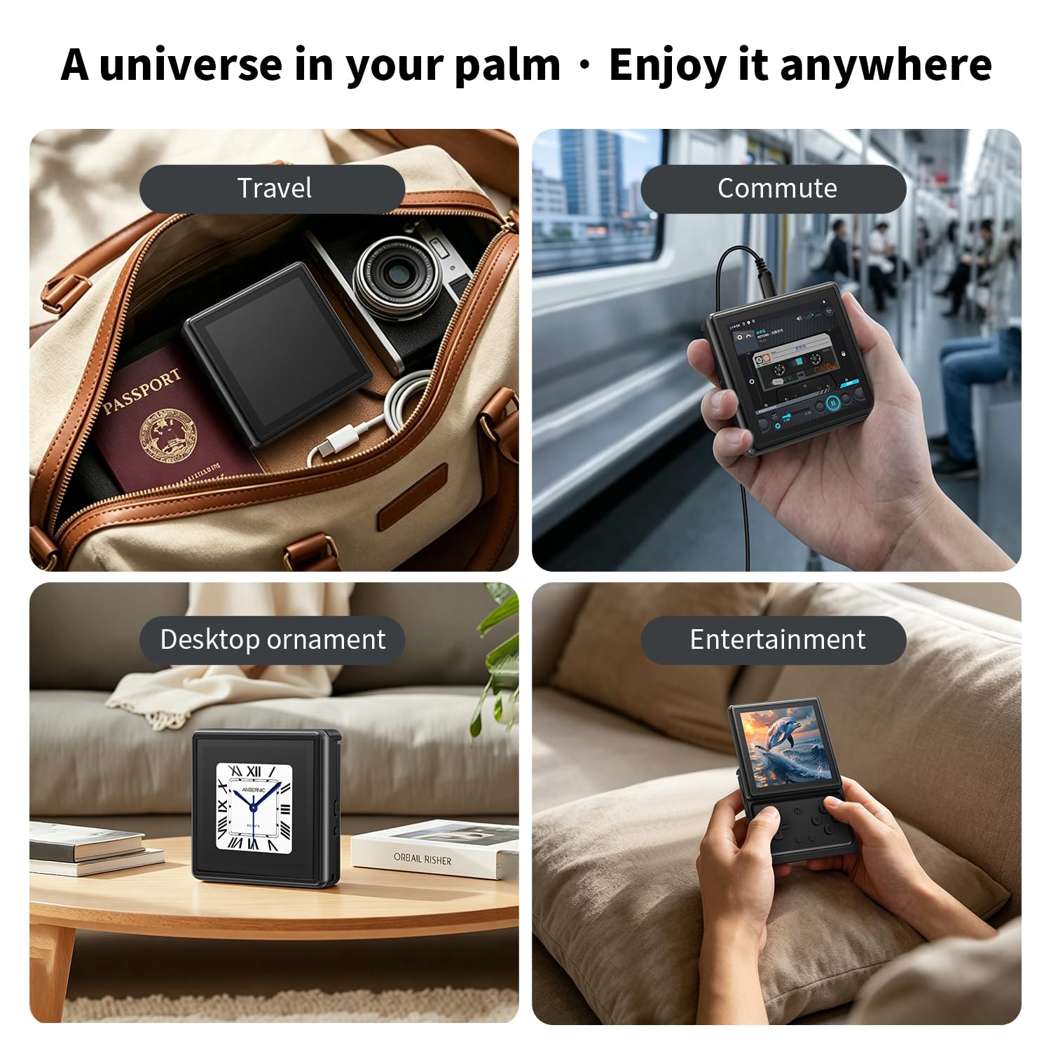 RG Rotate Retro Handheld Game Console, 3,5-Zoll-Schwenkdisplay Android-Portabel Player, Unisoc T618-Chip 3GB+32GB, 2000 mAh-Batterie, Aluminiumlegierung + Kunststoff
