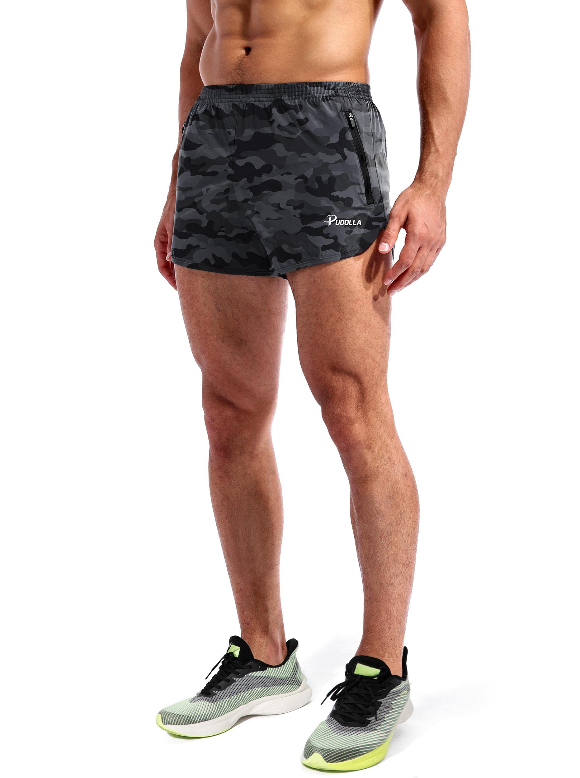 Pudolla Running Shorts Pantalones Cortos para Hombre