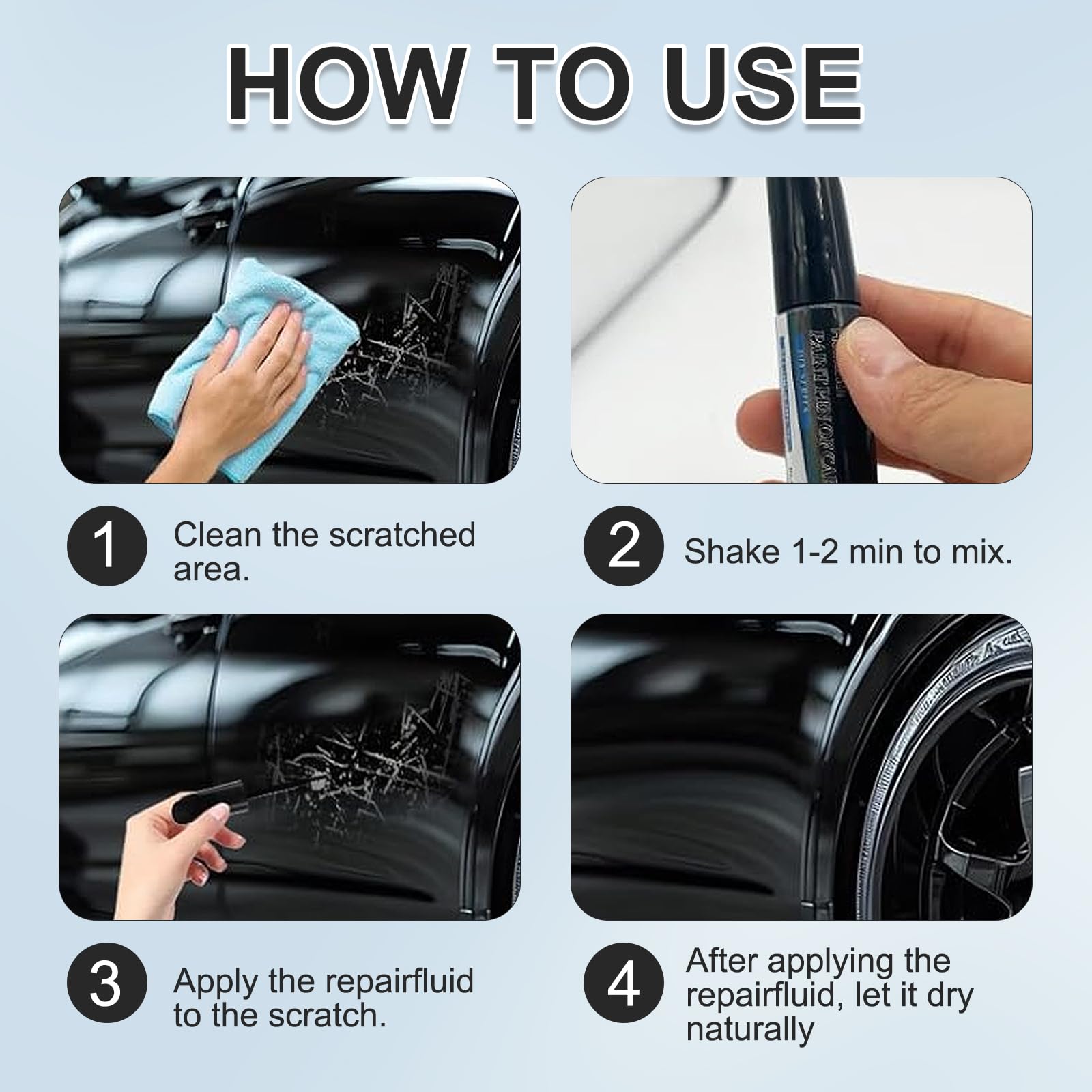 Schwarzer Felgen-Lackstift Set - Kratzerreparatur Für Alufelgen