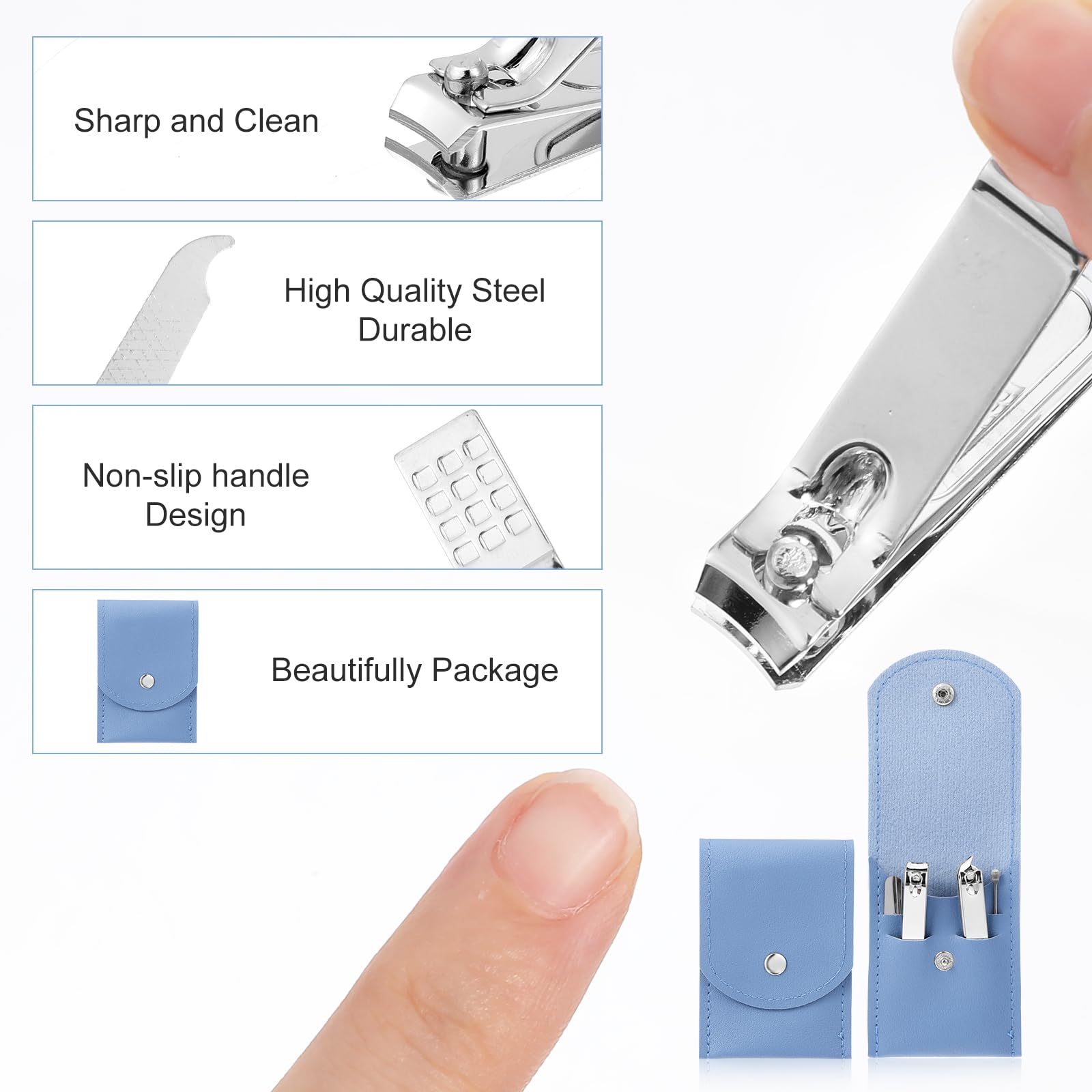 20Sets Manicure Set Bulk Nail Clipper Kit Kit Manicure In Acciaio Inox Kit Manicure Bulk Nail Clipper Set 4in1for Set Regalo Bellezza Kit Pedicure Strumenti Pedicure con Custodia Da Viaggio