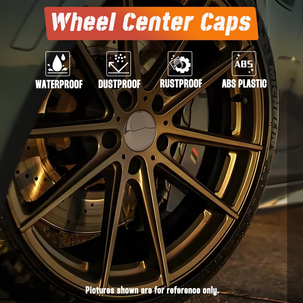 4Pcs 132.8mm(5.23in) Wheel Center Caps Replacement 3175-06 Chrom Hub Caps, Compatible with Eagle Alloy 8 Lug Rim Caps