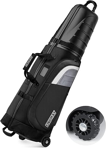 findway Golf Travel Bags for Airlines with Wheels and ABS Hard Case Top, Protect Your Clubs, Waterproof 1680D Oxford Fabric and Oversize Tank