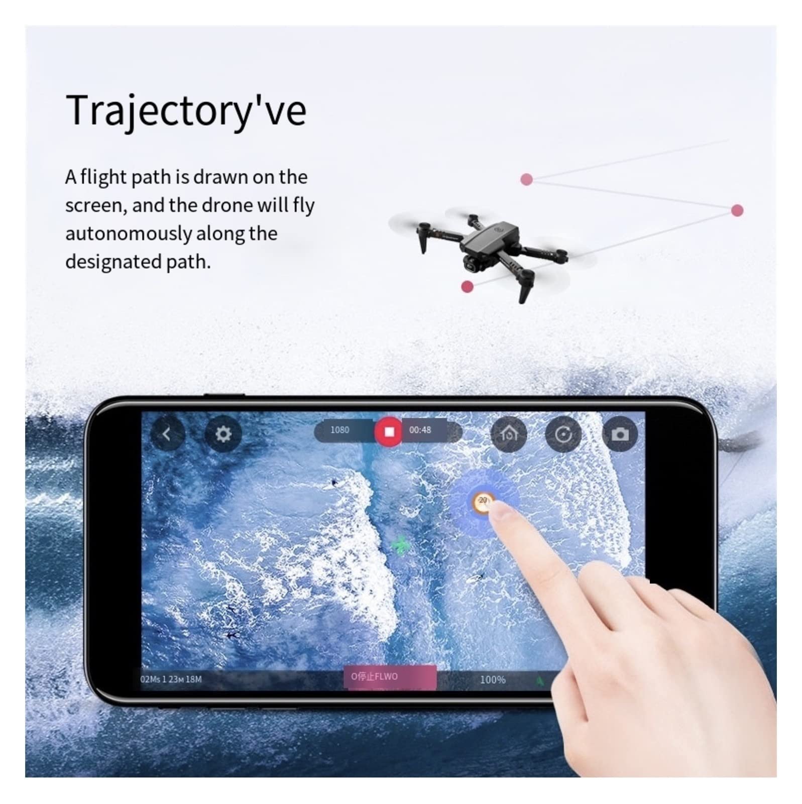 Drone Mini RC Drone 4K Podwójna kamera HD Kamera szerokokątna 1080P WiFi Ciśnienie powietrza Stała wysokość FFoldable Quadcopter Drone Toy (Kolor: 1080P Rozmiar pudełka: 1) (Podwójne kamery 4K 2 1)
