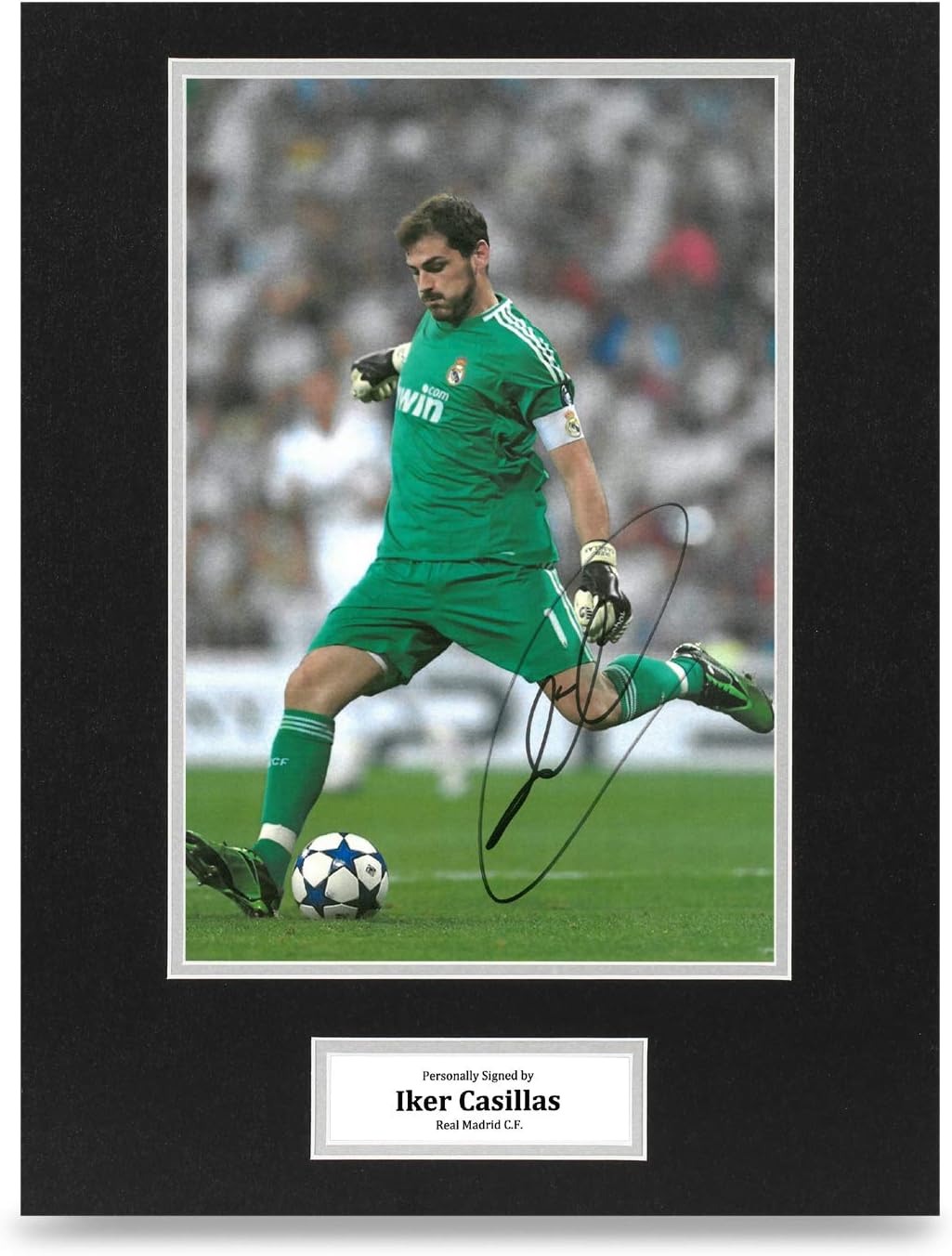 Iker Casillas Signed 16x12 Photo Display Real Madrid Autograph Memorabilia + COA
