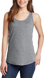 Womens 100% Cotton Sleeveless Round Neck Workout Core Cotton Tank Top